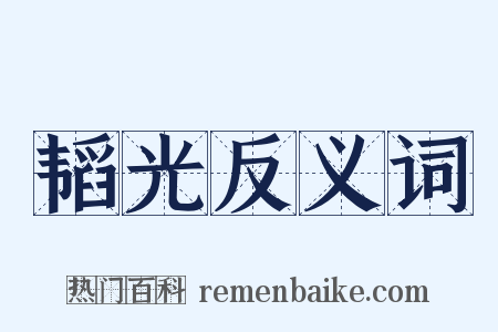 韬光反义词是什么意思的图片